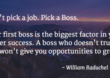 Pick a Boss, not a Job